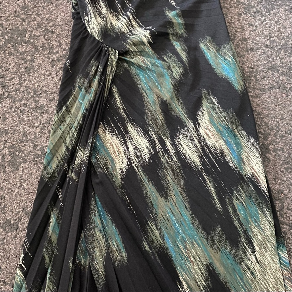 H Halston Heritage printed Pleated Faux Wrap Dress new - Picture 6 of 8